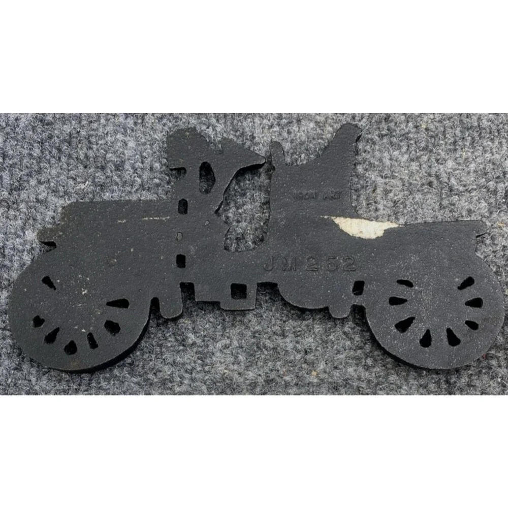 Black Cast Iron Wall Art Decor Vintage Car Automobile Metal Sculpture Lot of 4